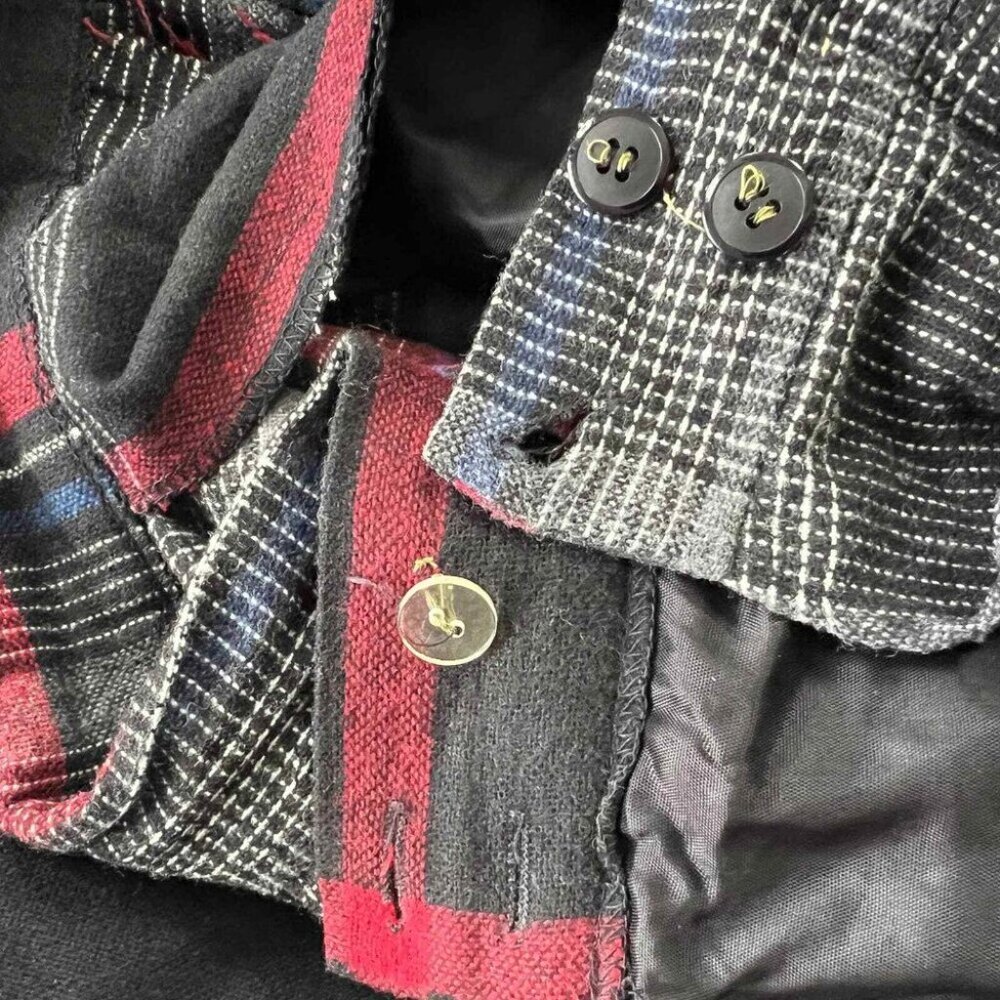 Vintage Copley Square LTD. Womens Button MDN 10 VTG 14 Tartan Plaid Wool Skirt - Picture 9 of 10